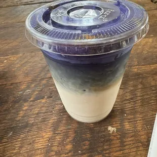 Lavender Matcha with a shot of espresso
