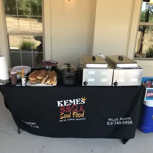 Smoked pulled pork and chips for a open house.