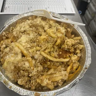 Loaded fries with Mac