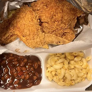 mouth watering fried chicken and those sides...well they were delicious