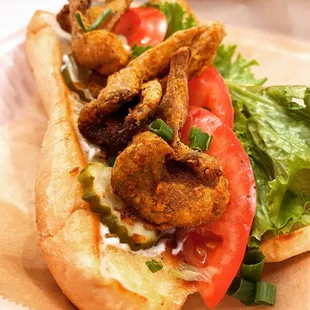 Bourbon Street Po Boy mad with oyster mushrooms
