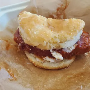 The best vegan chicken biscuit I've ever had!! It's perfection!!