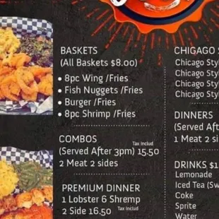 Picture of the menu prices. My bill was $40.86 for a 2 meat 2 sides plate with 2 extra sides and a drink? You do the math. EXACTLY