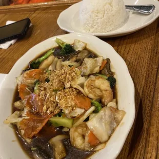 Garlic Thai with shrimp