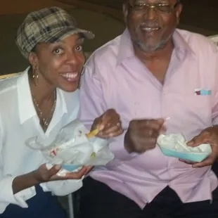 Enjoying Soultry Soul Food with a smile...