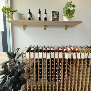 Wine wall and QR code for Wine Club