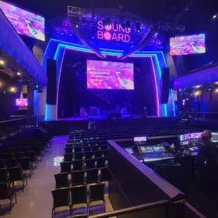 the stage for a concert