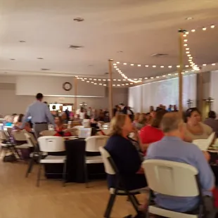 Wine Barrels with Market Lights