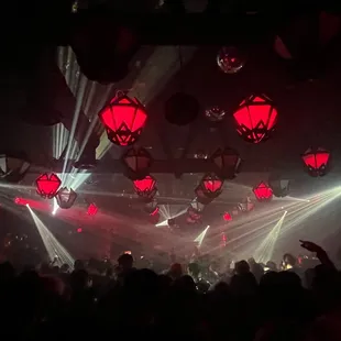 a crowd of people at a party