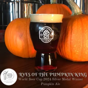 Ryes of the Pumpkin King - 2024 Silver Medal, World Beer Cup, Pumpkin Beer