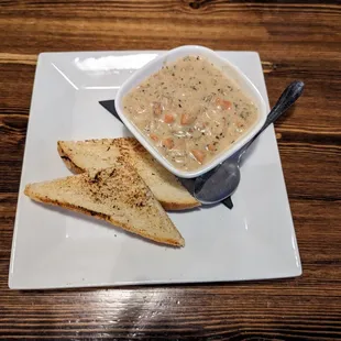 Cup of Clam Chowder for $9.