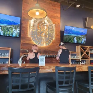 two men sitting at a bar