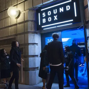 Entrance of SoundBox at 300 Franklin