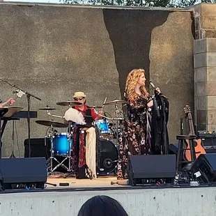 Forever Mac, a Fleetwood Mac cover band on stage for the first of the 2021 Sounds of Lewisville Concert Series at Wayne Ferguson Park.