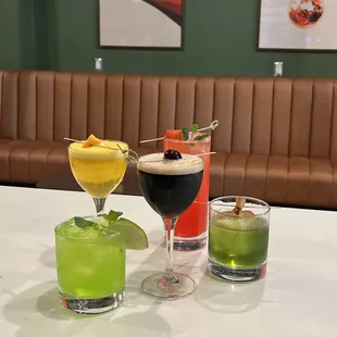Cocktails inspired by some of our favorite artists. 
Donna Summer
Bee Gee Spritz
Al Green
The Rolling Stones
Earth, Wind, &amp; Fire