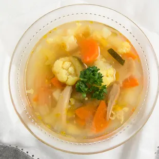 Chicken vegetable soup.