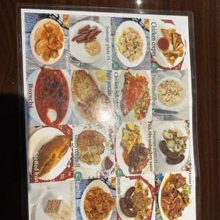 Menu pictures