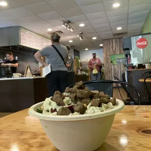 a man standing in the background