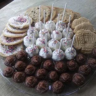 Tray of candies and goodies