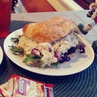 Our special chicken salad with grapes and pecans