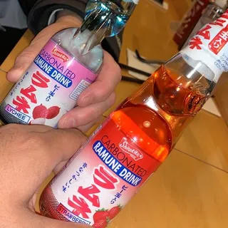 Strawberry ramune soda