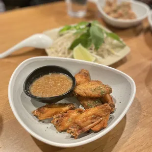 Wings with garlic butter sauce
