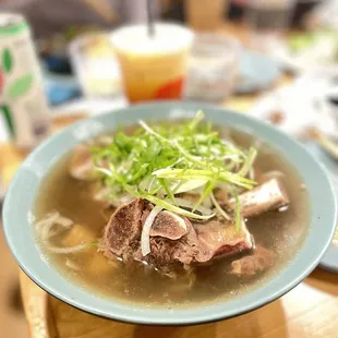 Combination pho with rib bone