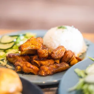 a plate of food on a table