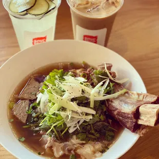 Pho Combo + Cucumber Limeade + Vietnamese Coffee