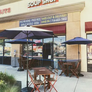 Outside patio seating