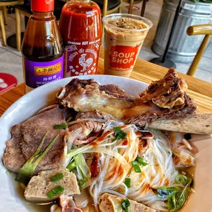 a plate of food on a table