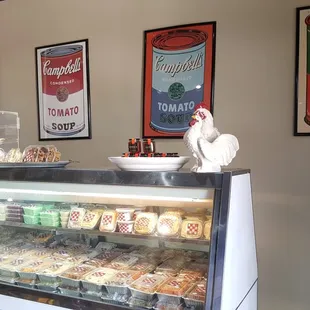 a display of food items in a store