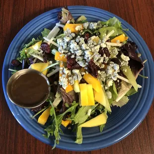 Mixed greens fruit salad