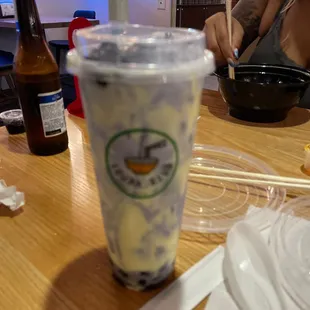 Cheesecake tarot tea with boba