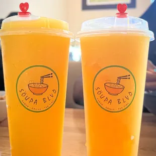 Mango slush with mango boba!