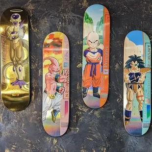 a variety of skateboards