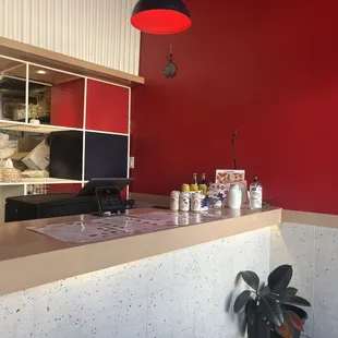 Counter inside the restaurant