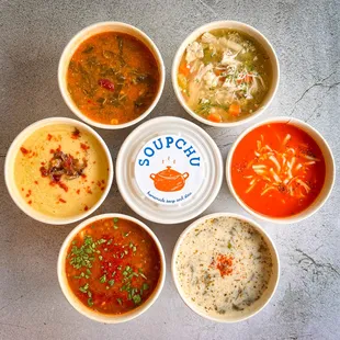 Six daily homemade soups.