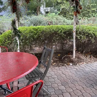 Outside dining area and garden