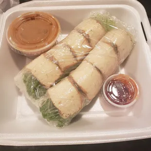 Fresh tofu spring rolls