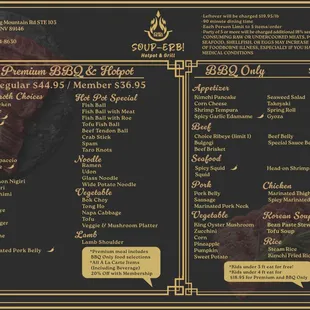 menu, chicken wings and fried chicken