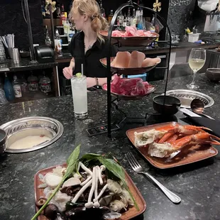 a woman preparing a meal