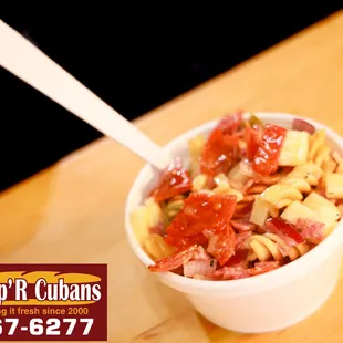 Pasta salad fully loaded