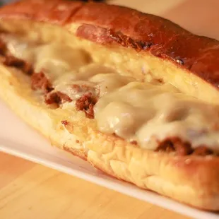 a close up of a sandwich