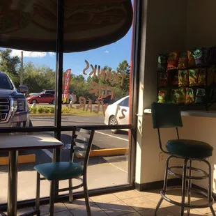 Looking out from with in