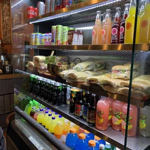 Drinks and grab and go sandwiches and salads