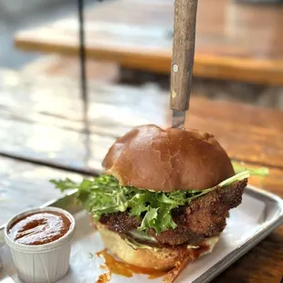 Crispy chili chicken sandwich