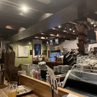 Inside at the bar top