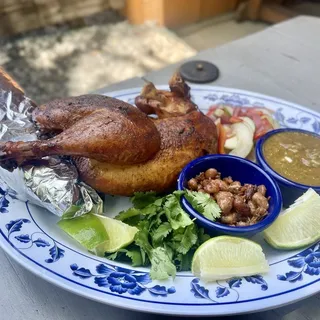 SMOKED HALF CHICKEN DINNER