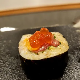 Piece 12- Mixed Fish Futomaki with Ikura. Very tasty